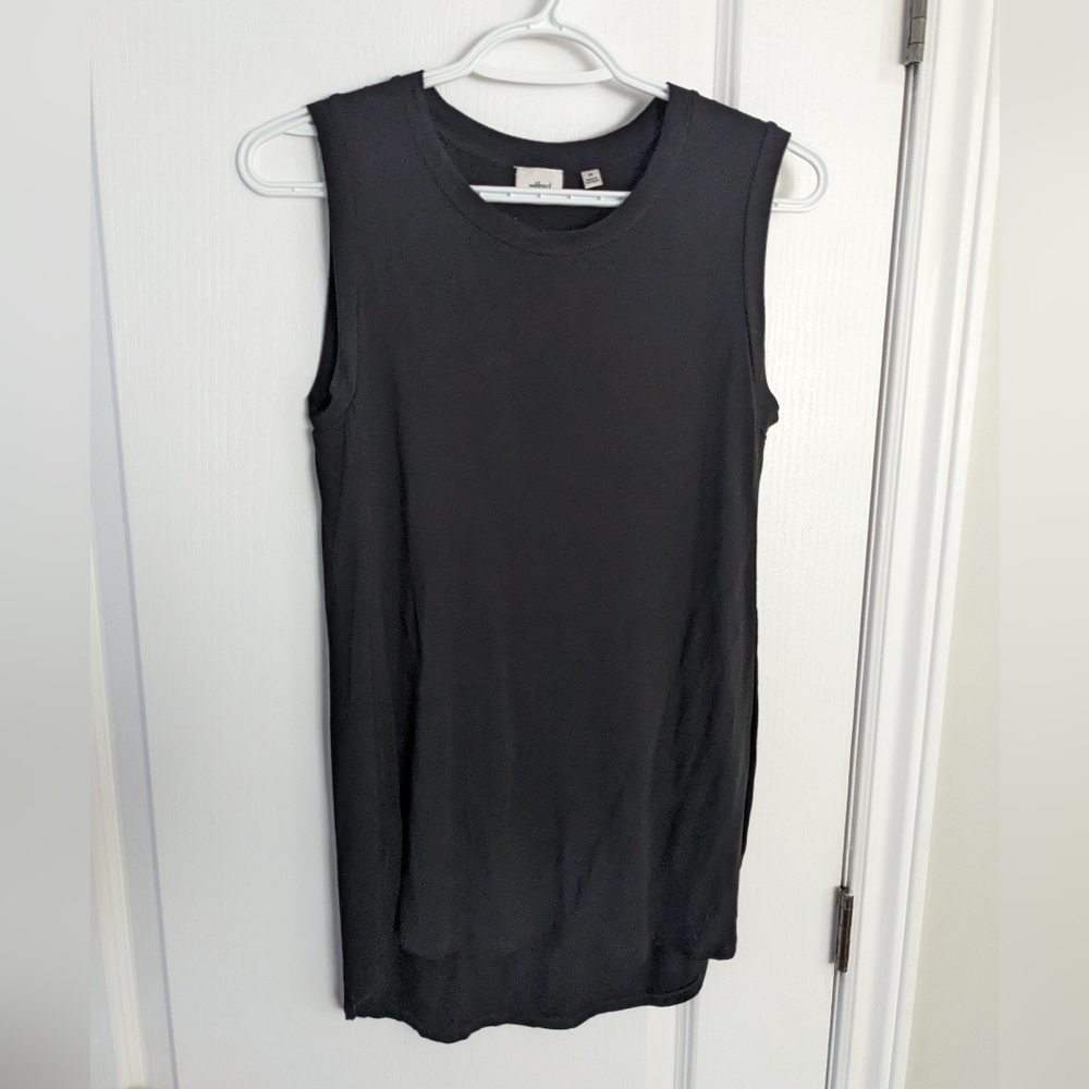 Aritzia Wilfred oversized long tank top viscose black xs
